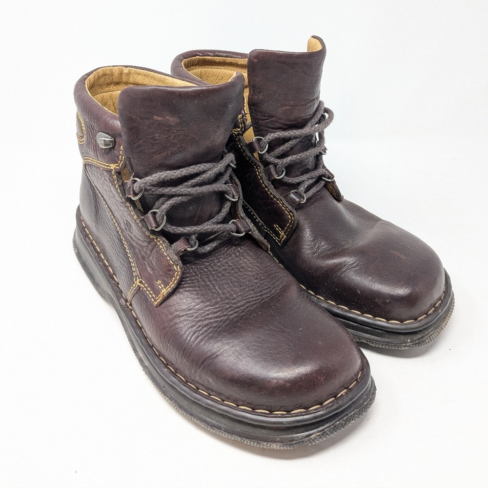 Born B O C Men Lace Up Leather Ankle Boots, Size 10 M, Brown BOC Chukka Casual